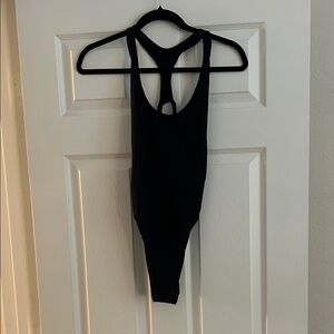 Aritzia Black Racerback Bodysuit